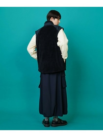 【FRAPBOIS】FRAPBOIS×WILD THINGS シャギーフリースベスト 詳細画像 ブラック 16