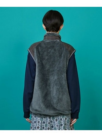 【FRAPBOIS】FRAPBOIS×WILD THINGS シャギーフリースベスト 詳細画像 ブラック 2