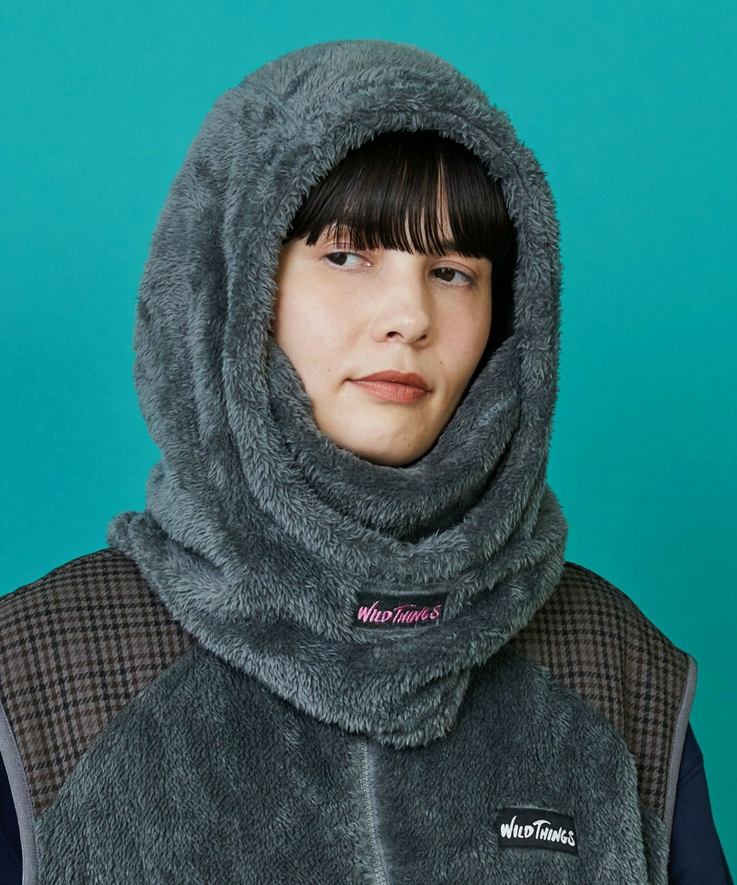 【FRAPBOIS】FRAPBOIS×WILD THINGS シャギーフリースベスト 詳細画像 ブラック 11