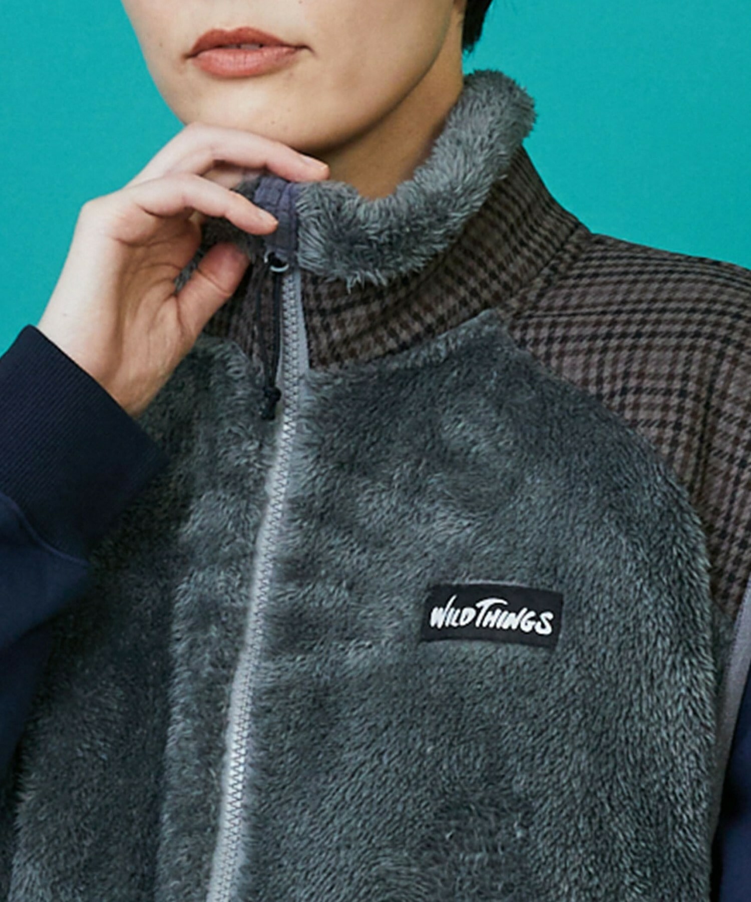 [FRAPBOIS] FRAPBOIS x WILD THINGS Shaggy Fleece Vest, Detailed Image, Black, Size 4