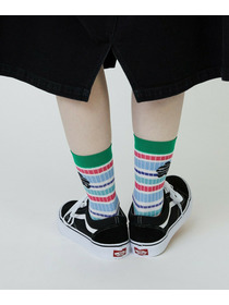 【FRAPBOIS PARK】マルチボーダーソックス 詳細画像 ネイビー 11