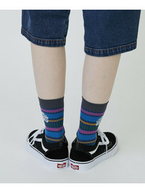 【FRAPBOIS PARK】マルチボーダーソックス 詳細画像 ネイビー 15