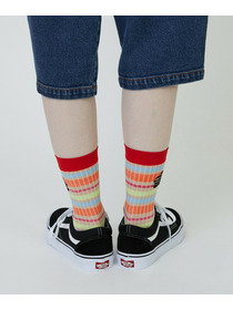 【FRAPBOIS PARK】マルチボーダーソックス 詳細画像 ネイビー 7