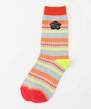 【FRAPBOIS PARK】マルチボーダーソックス 詳細画像 オレンジ 1