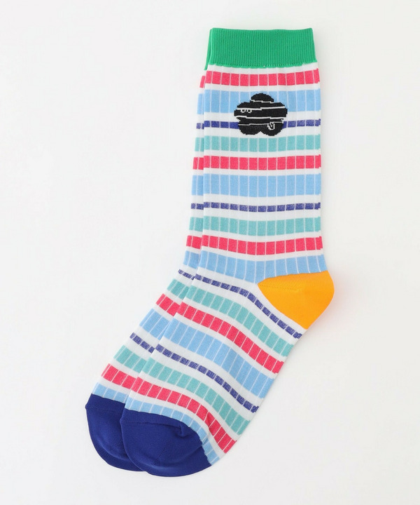 マルチボーダーソックス 詳細画像 ブルー 1