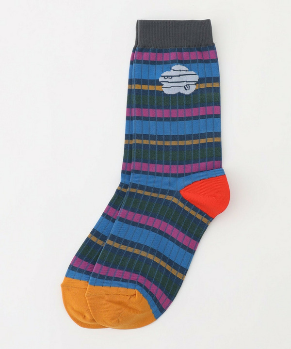 マルチボーダーソックス 詳細画像 ネイビー 1