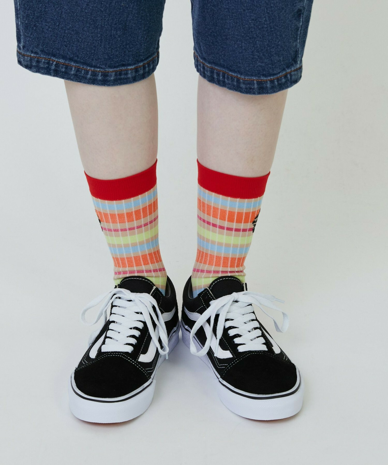 【FRAPBOIS PARK】マルチボーダーソックス 詳細画像 ネイビー 5