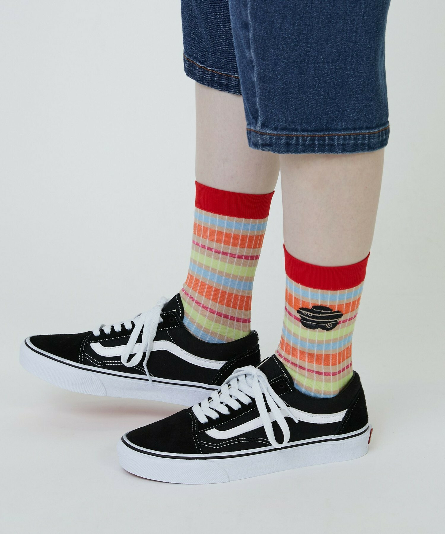 【FRAPBOIS PARK】マルチボーダーソックス 詳細画像 ネイビー 6