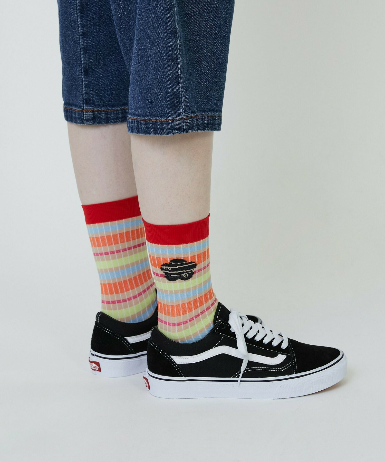 【FRAPBOIS PARK】マルチボーダーソックス 詳細画像 ネイビー 8