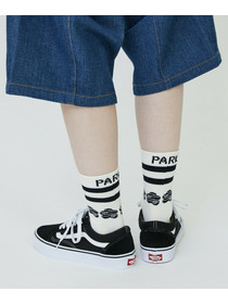 【FRAPBOIS PARK】パーキーボーダーソックス 詳細画像 ブラック 6