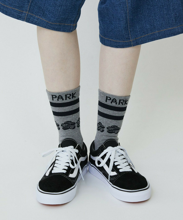 パーキーボーダーソックス 詳細画像 グレー 1