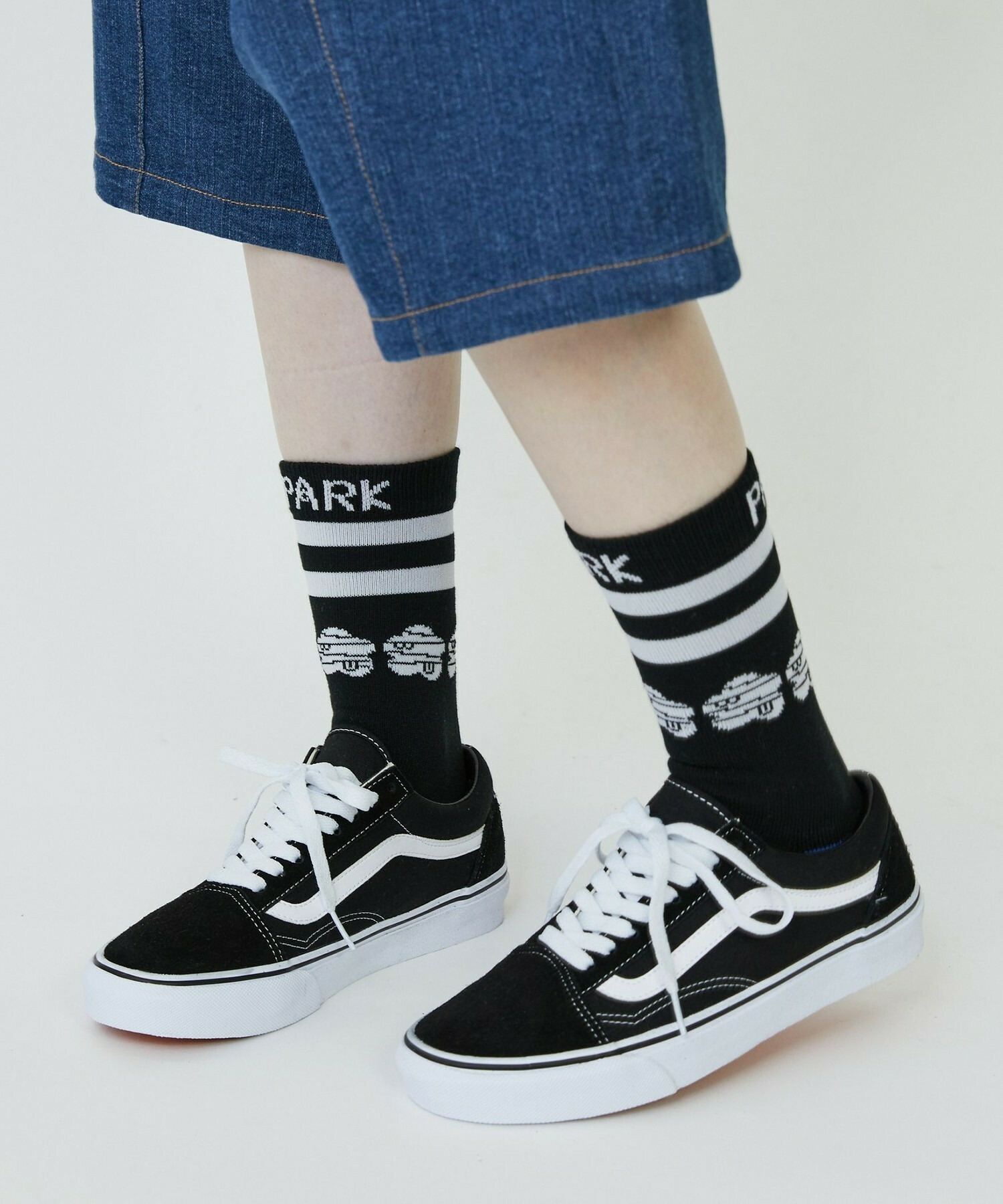 【FRAPBOIS PARK】パーキーボーダーソックス 詳細画像 ブラック 11