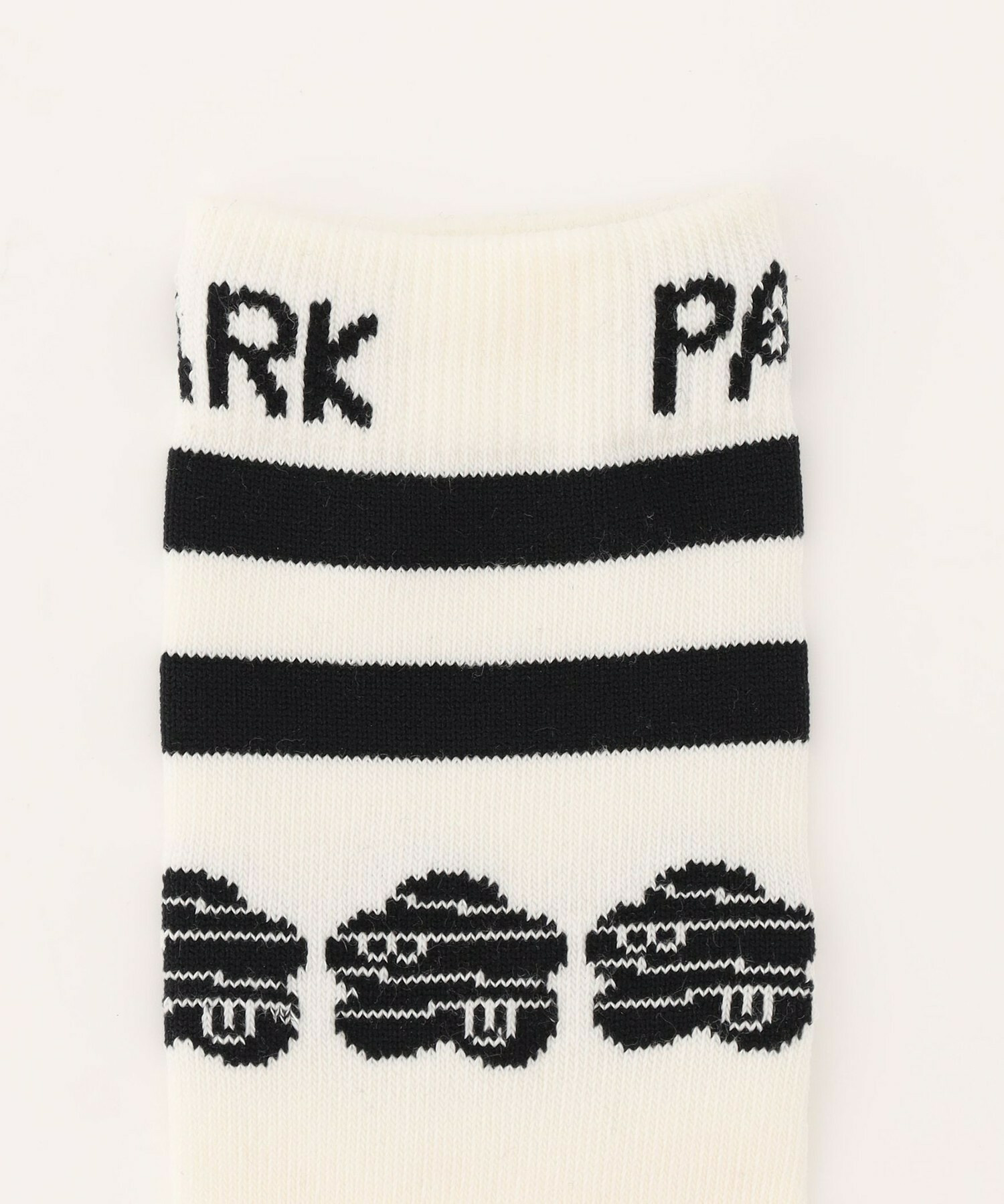 [FRAPBOIS PARK] Parky Border Socks, Detailed Image, Black, 2
