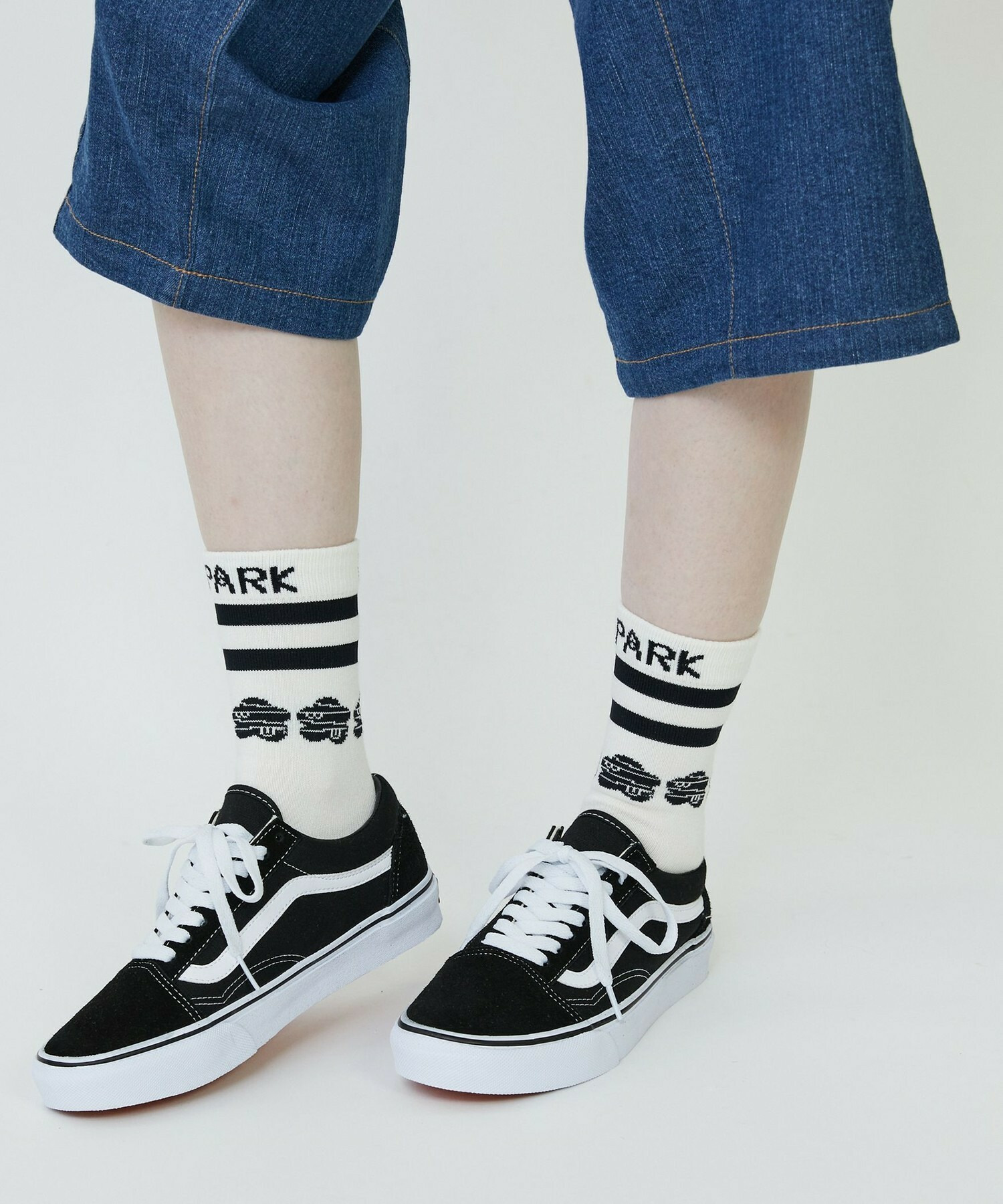 【FRAPBOIS PARK】パーキーボーダーソックス 詳細画像 ブラック 5