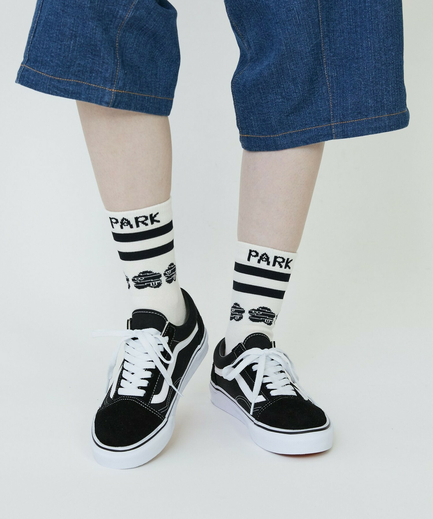 【FRAPBOIS PARK】パーキーボーダーソックス 詳細画像 ホワイト 1