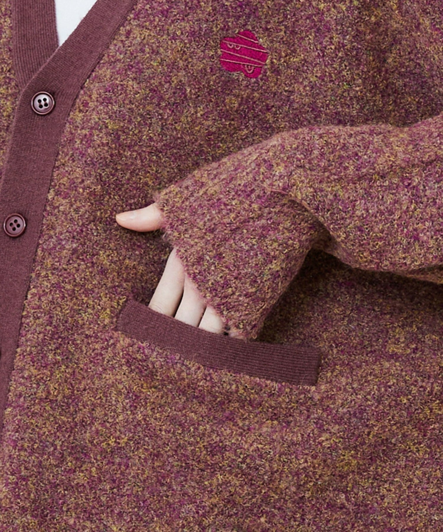 [FRAPBOIS PARK] Bouquet Cardigan Detailed Image Green Other 4