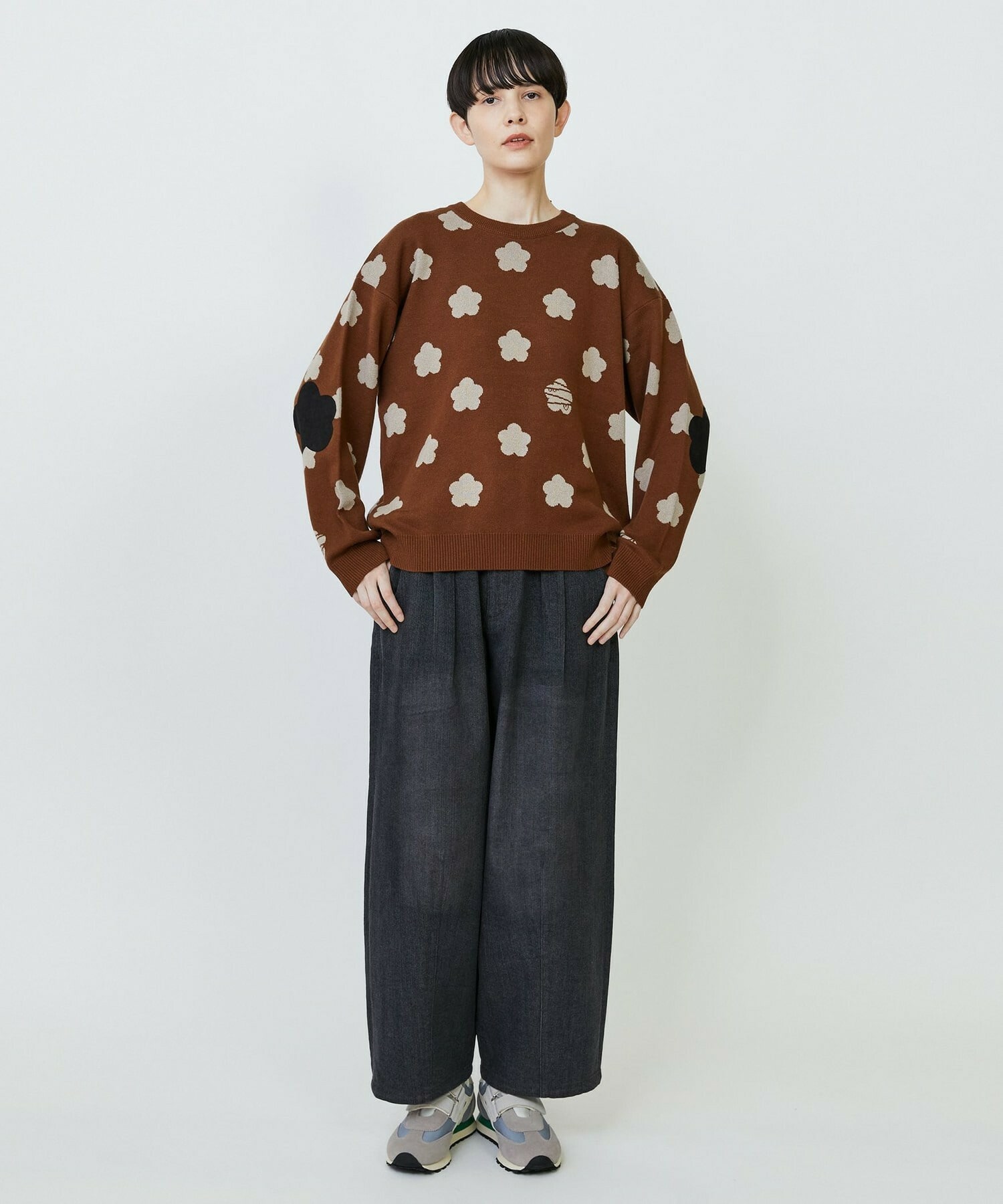 【FRAPBOIS PARK】パーキーマークニット2 詳細画像 ブラック 5