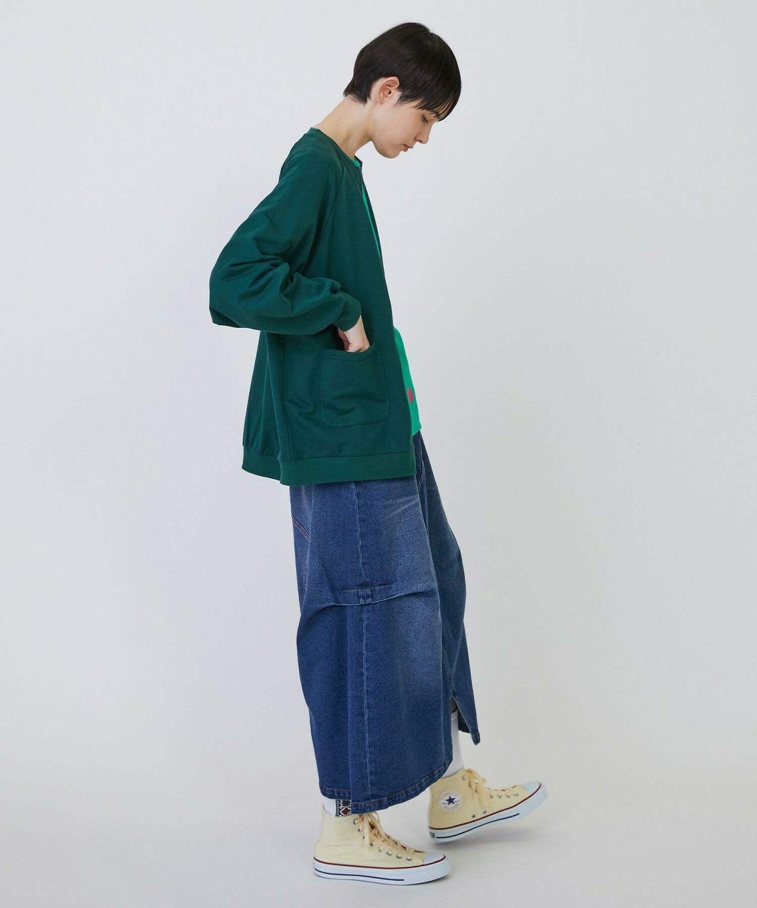 【FRAPBOIS PARK】［グリーン：秋祭り2025限定カラー］ジップカーデ2 詳細画像 ブラック 15