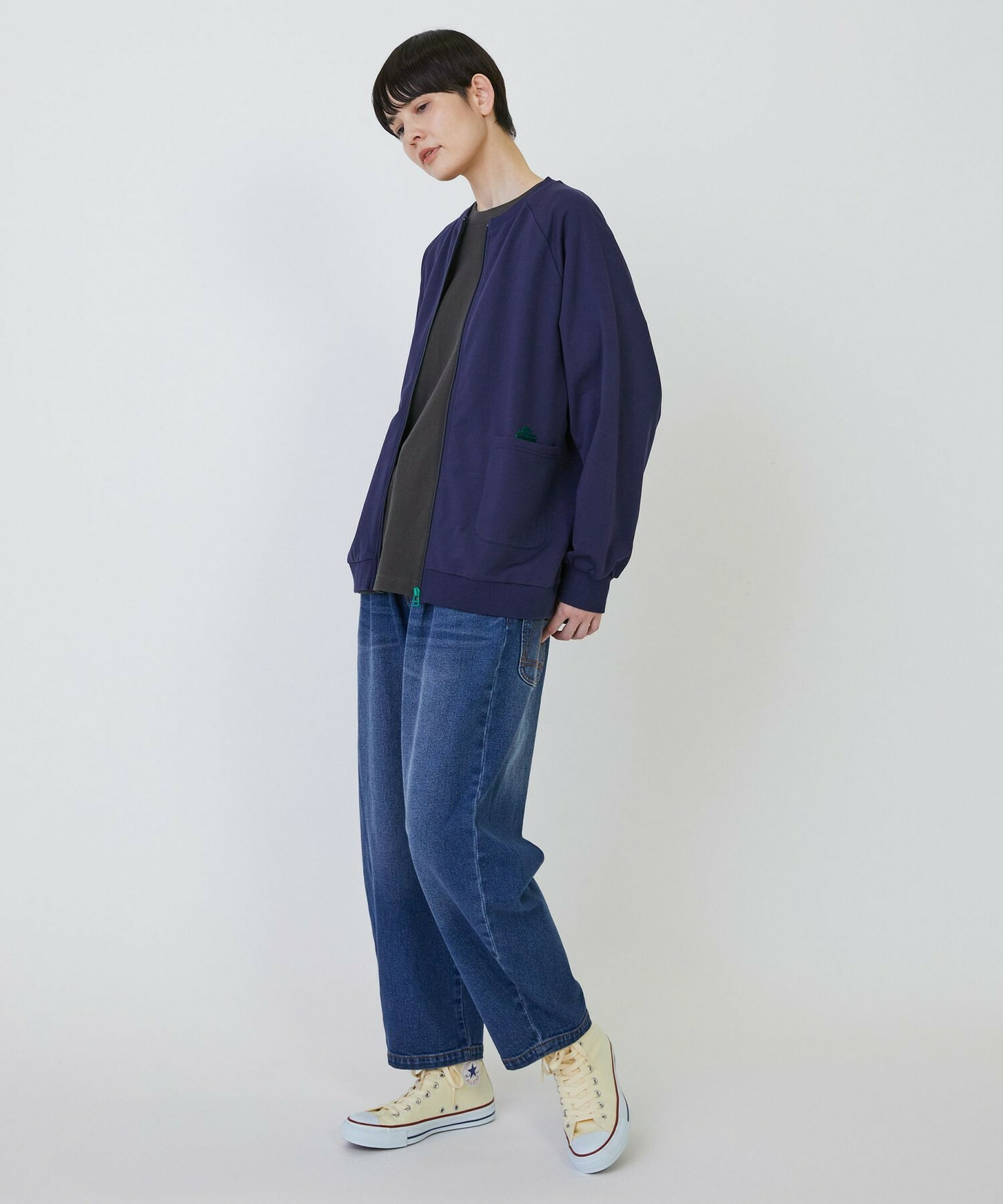 【FRAPBOIS PARK】［グリーン：秋祭り2025限定カラー］ジップカーデ2 詳細画像 ブラック 16