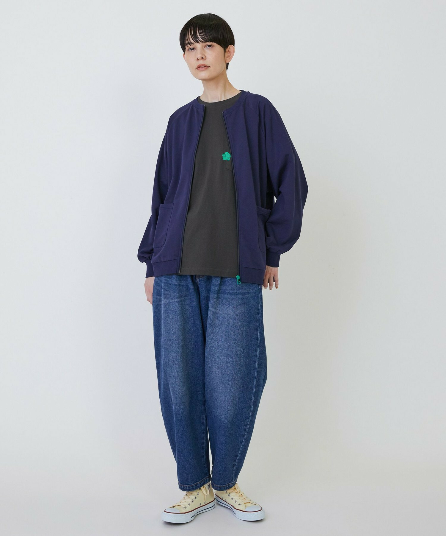 【FRAPBOIS PARK】［グリーン：秋祭り2025限定カラー］ジップカーデ2 詳細画像 ブラック 17