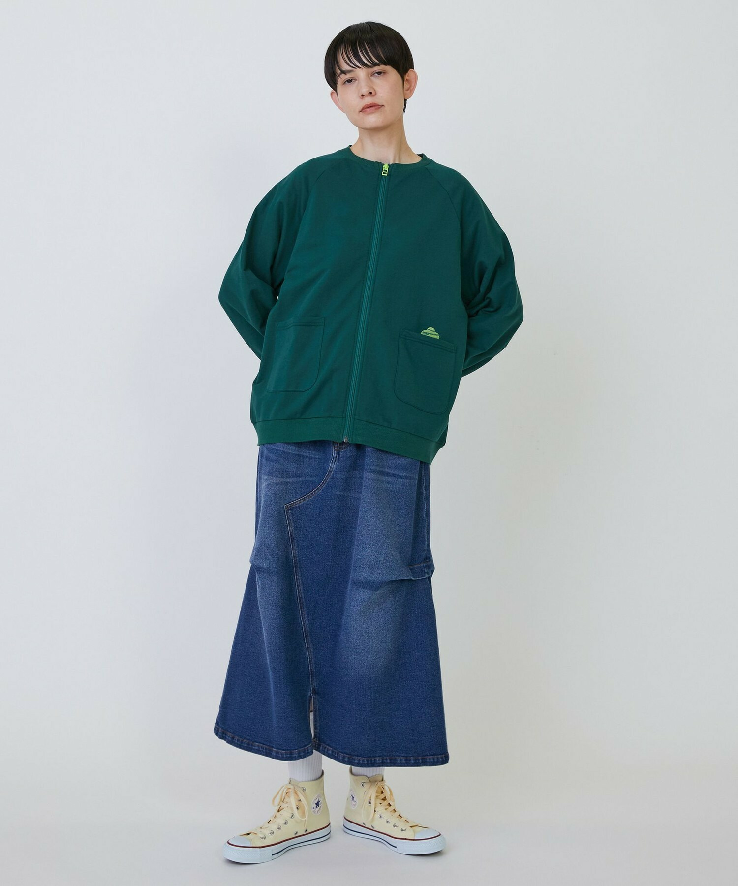 【FRAPBOIS PARK】［グリーン：秋祭り2025限定カラー］ジップカーデ2 詳細画像 ブラック 19