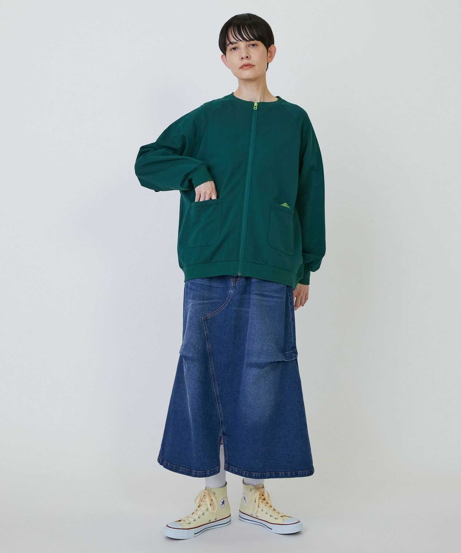 【FRAPBOIS PARK】［グリーン：秋祭り2025限定カラー］ジップカーデ2 詳細画像 ブラック 20