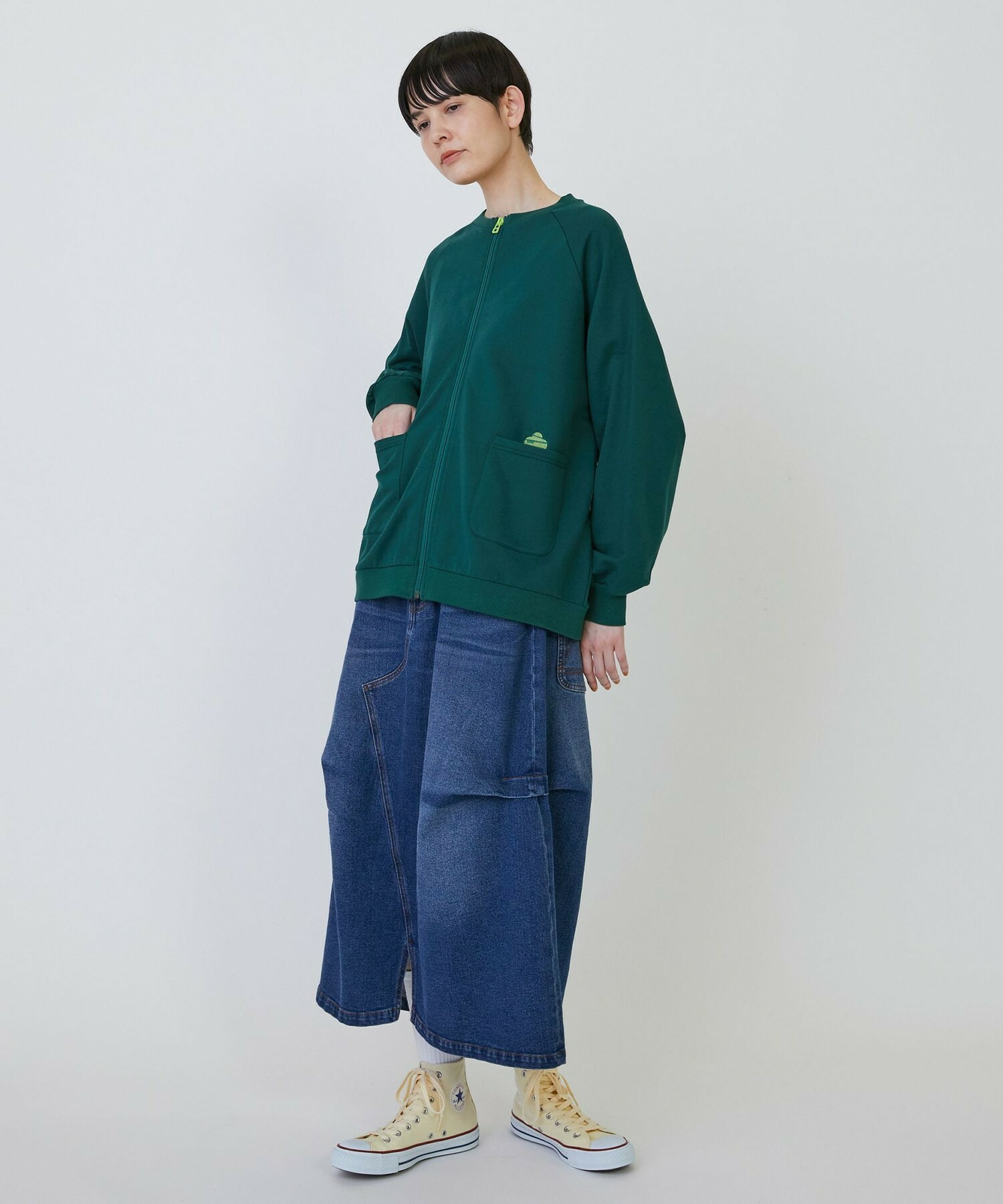 【FRAPBOIS PARK】［グリーン：秋祭り2025限定カラー］ジップカーデ2 詳細画像 ブラック 21