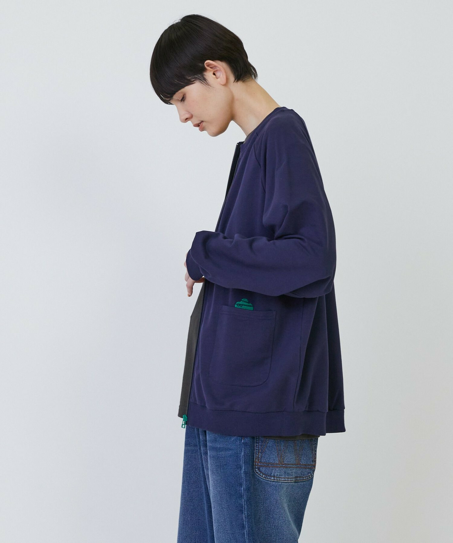 【FRAPBOIS PARK】［グリーン：秋祭り2025限定カラー］ジップカーデ2 詳細画像 ブラック 22