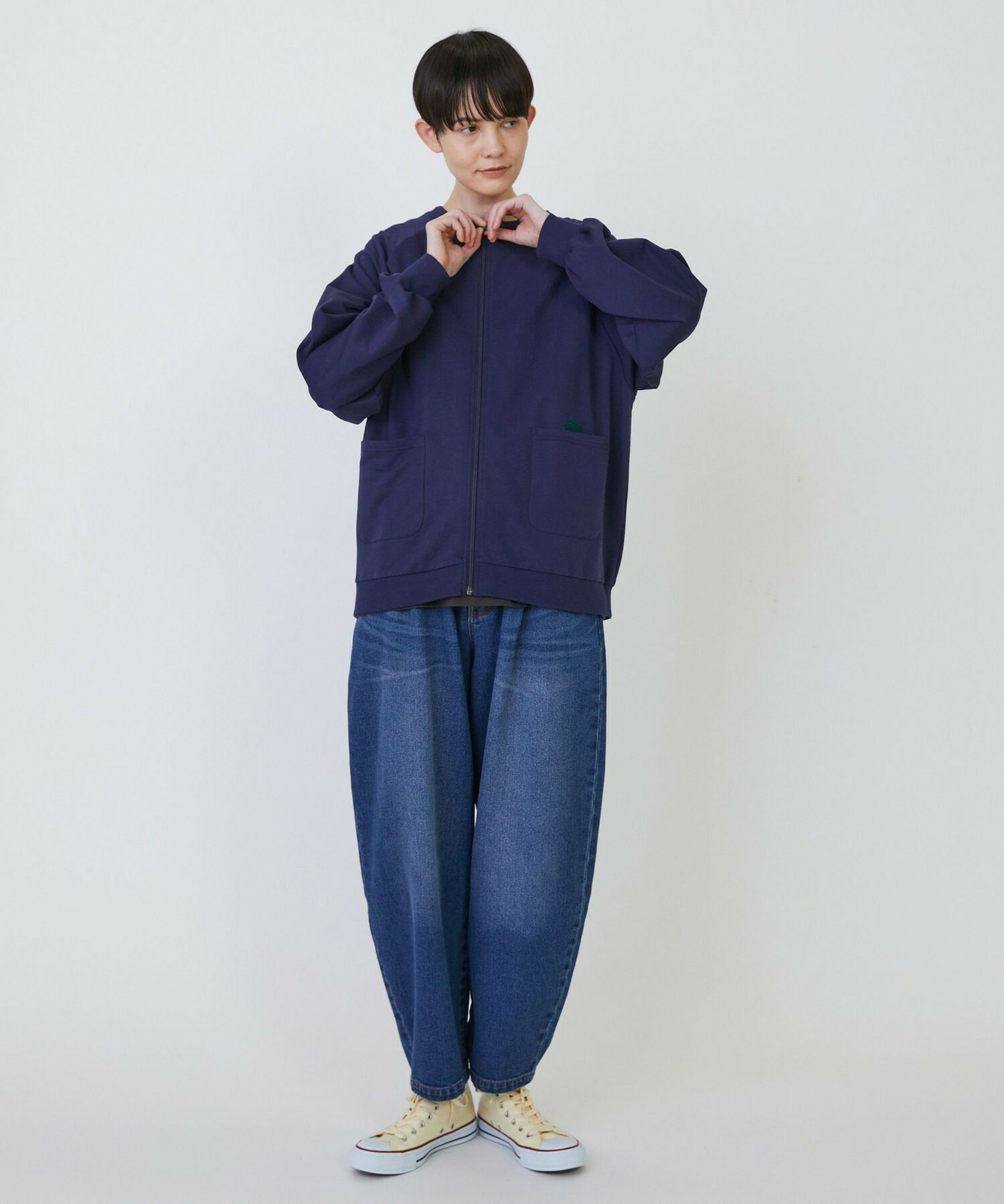 【FRAPBOIS PARK】［グリーン：秋祭り2025限定カラー］ジップカーデ2 詳細画像 ブラック 24