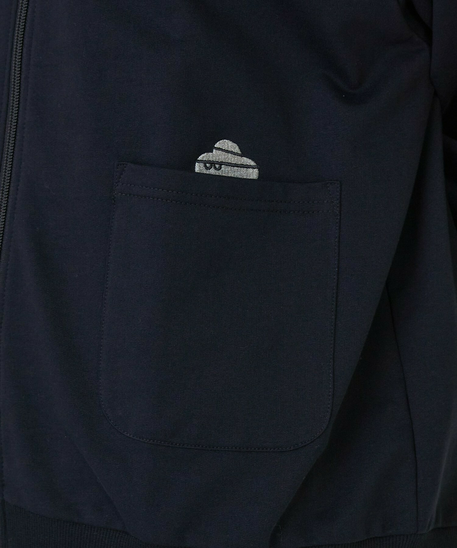 [FRAPBOIS PARK] [Green: Autumn Festival 2025 Limited Color] Zip Cardigan 2 Detailed Image Black 6