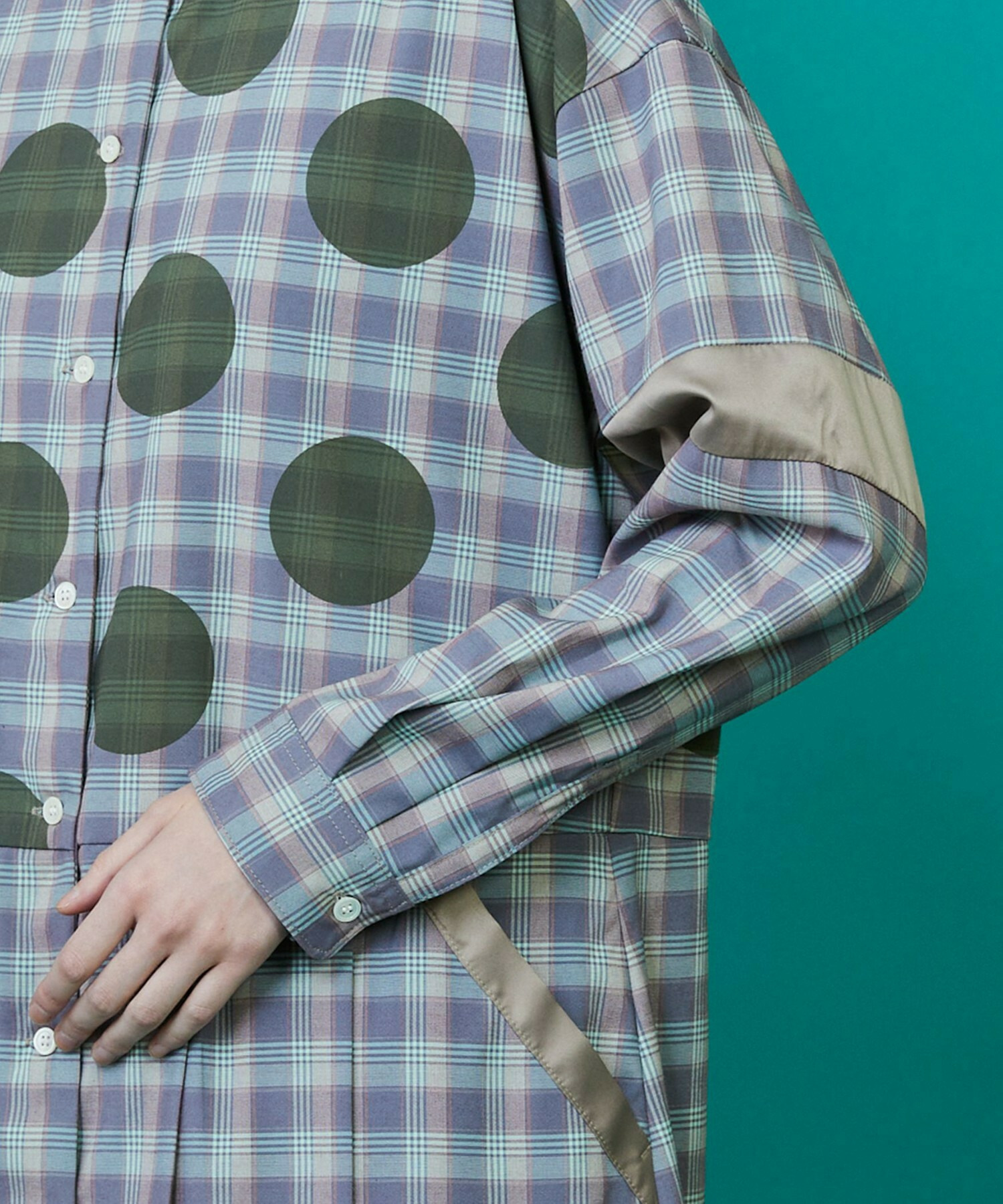 【FRAPBOIS】チェックオンドット ワンピース 詳細画像 ブラック系その他 4