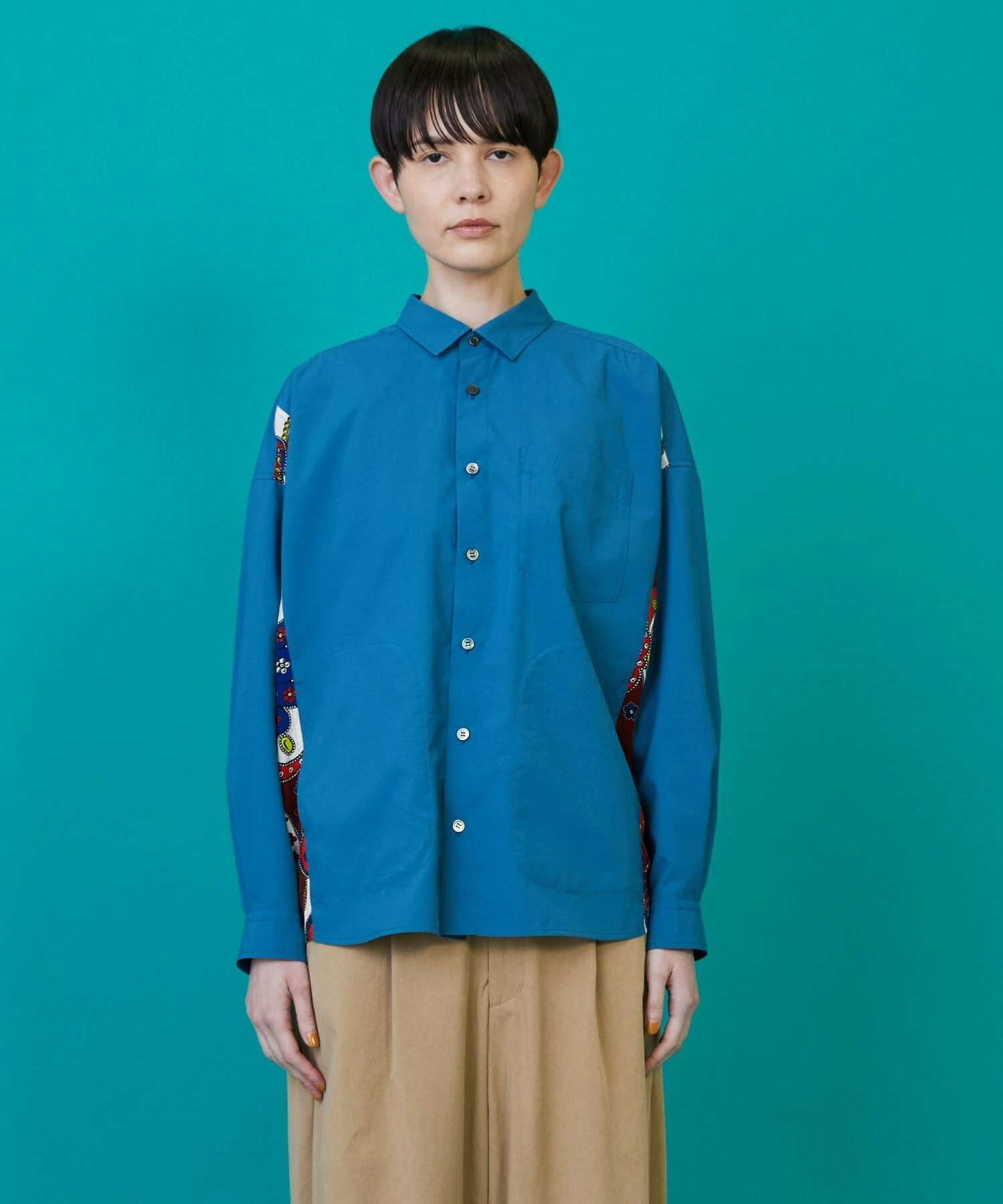 【FRAPBOIS】スカーフル ブラウス 詳細画像 ブルー 1