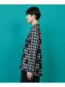 【FRAPBOIS】チェックオンドット シャツ 詳細画像 ブルー系その他 1