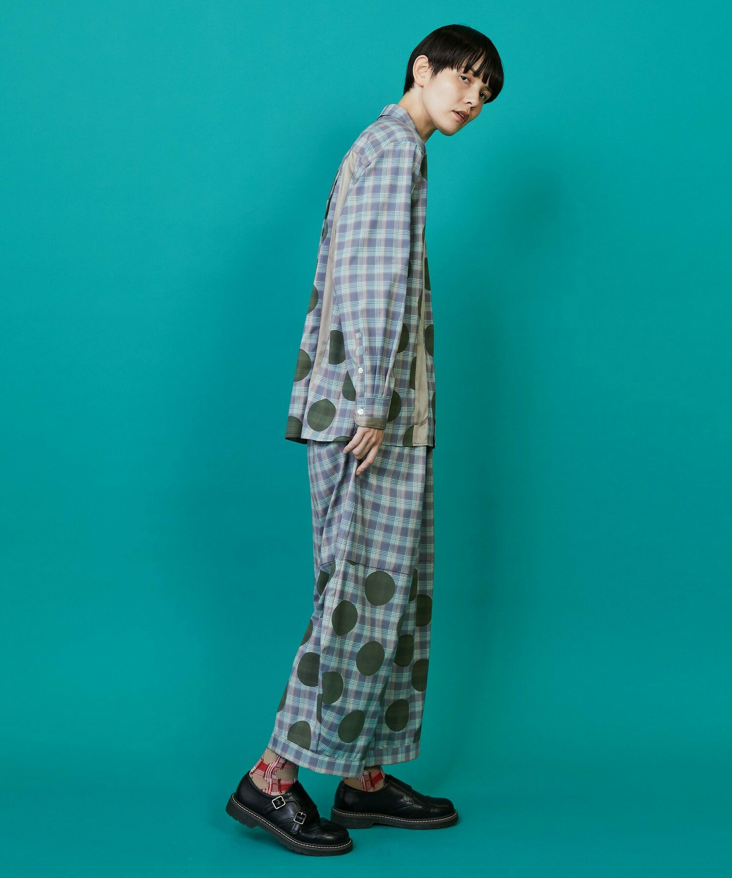 【FRAPBOIS】チェックオンドット シャツ 詳細画像 ブルー系その他 17