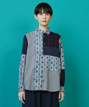 【FRAPBOIS】ドライフラワー シャツ 詳細画像 グレー系その他 1