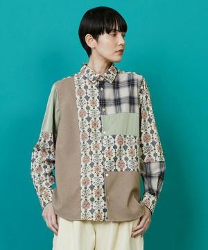 【FRAPBOIS】ドライフラワー シャツ 詳細画像 ベージュ系その他 1