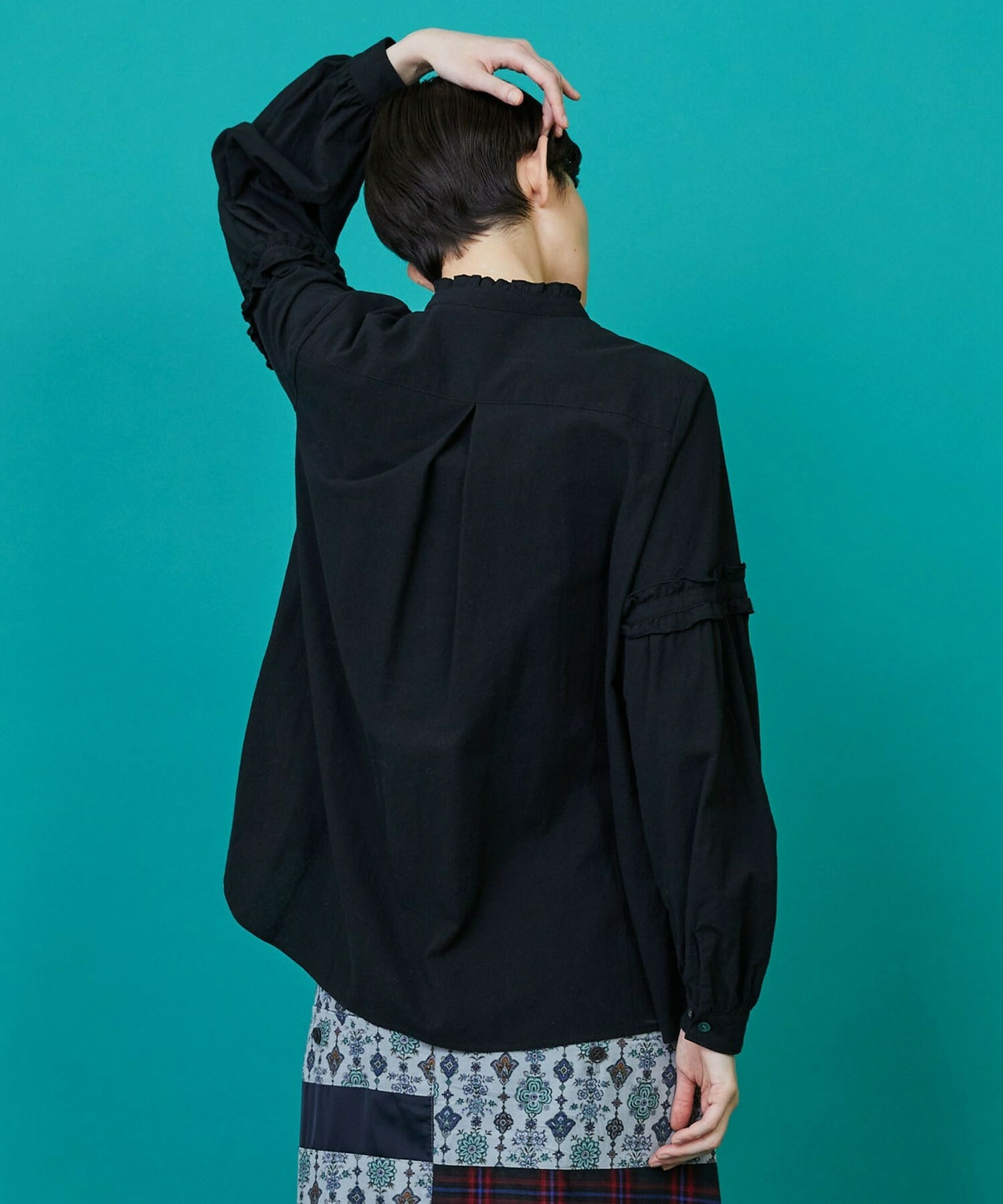 【FRAPBOIS】シーツフリル ブラウス 詳細画像 ブラック 11