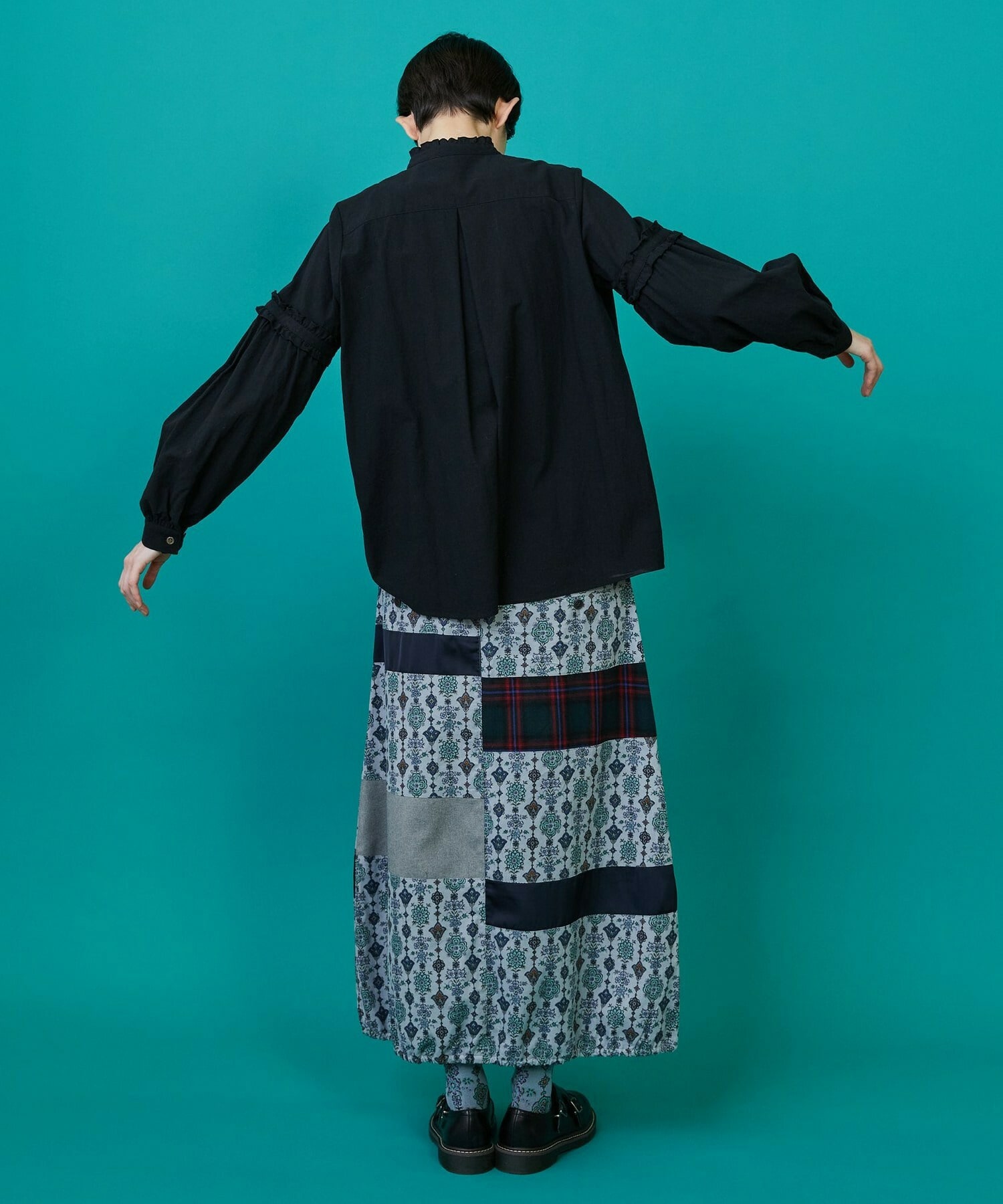 【FRAPBOIS】シーツフリル ブラウス 詳細画像 ブラック 15