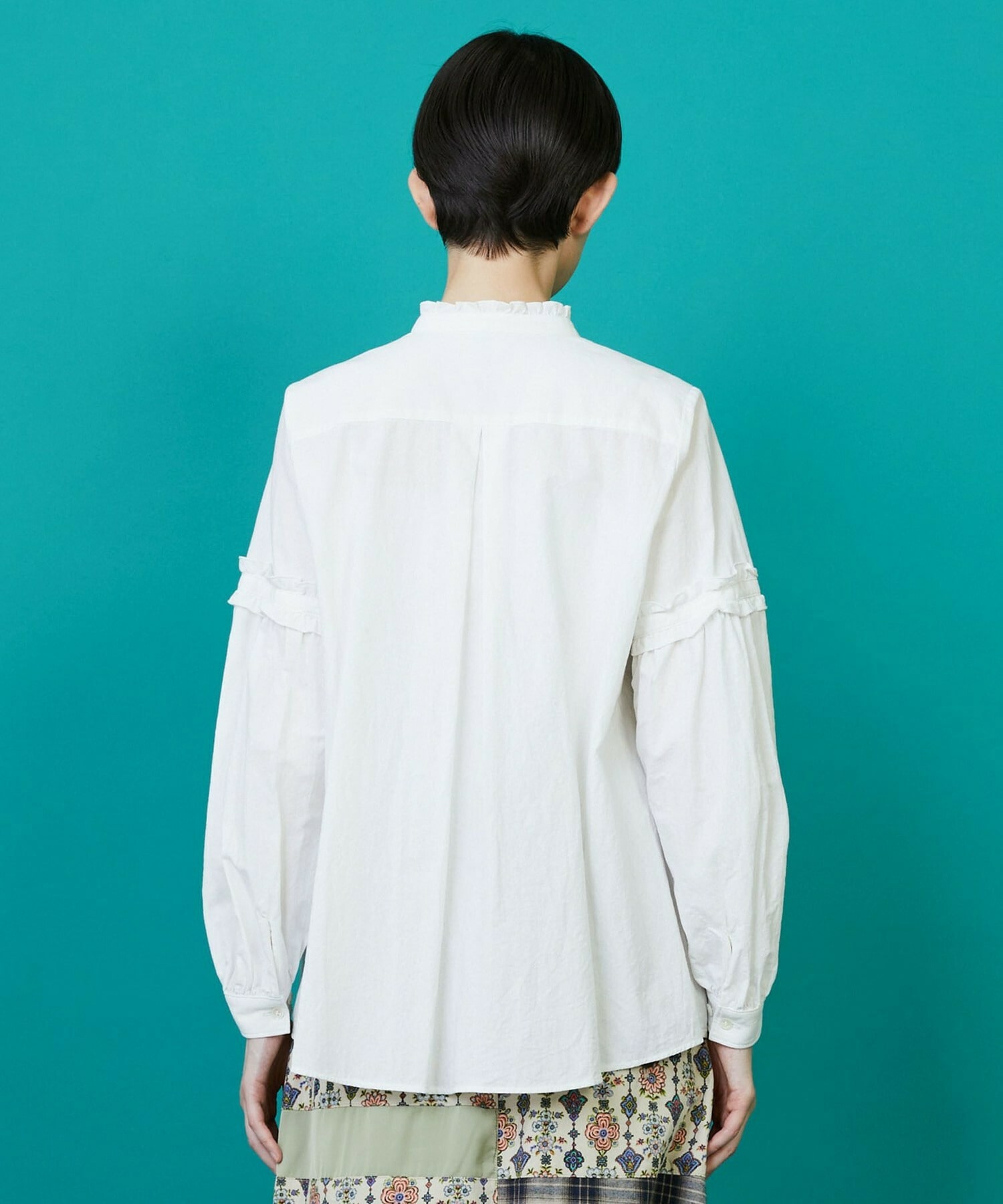 【FRAPBOIS】シーツフリル ブラウス 詳細画像 ブラック 2