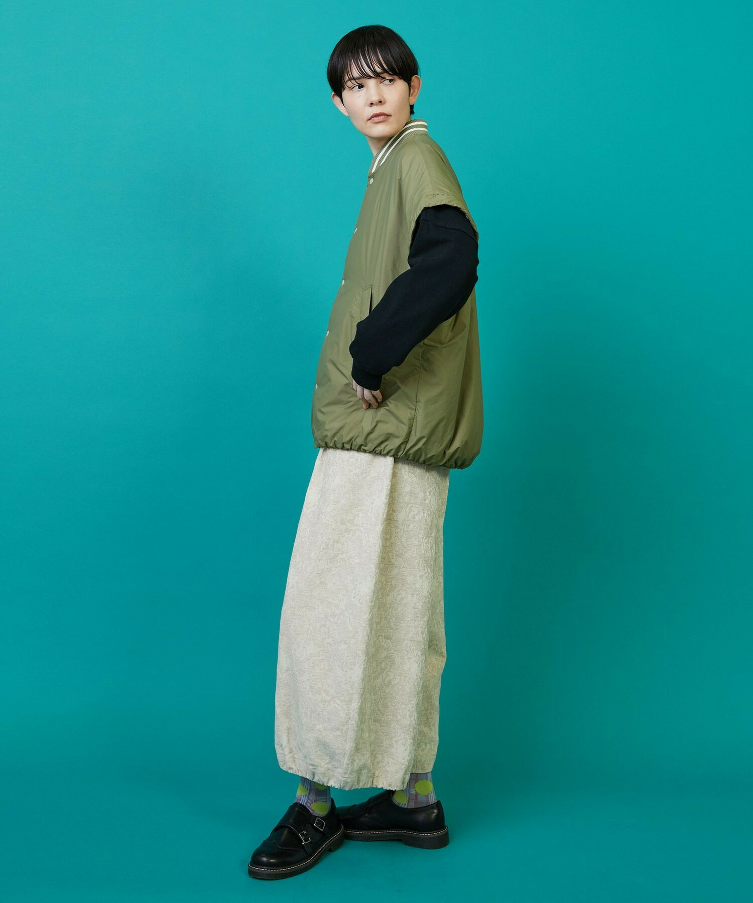 【FRAPBOIS】ツーウェイコート ブルゾン 詳細画像 ブラック 13