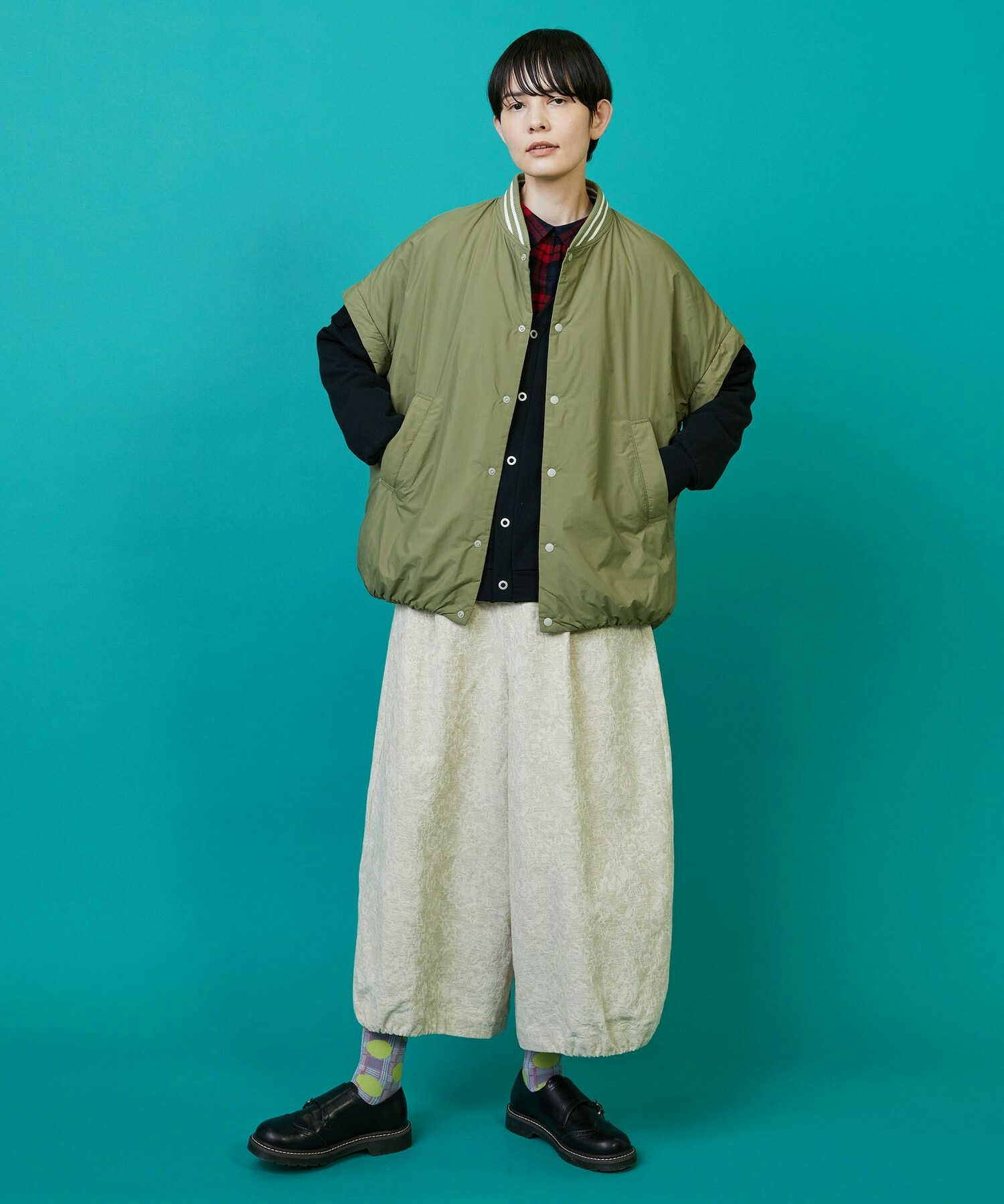 【FRAPBOIS】ツーウェイコート ブルゾン 詳細画像 ブラック 14