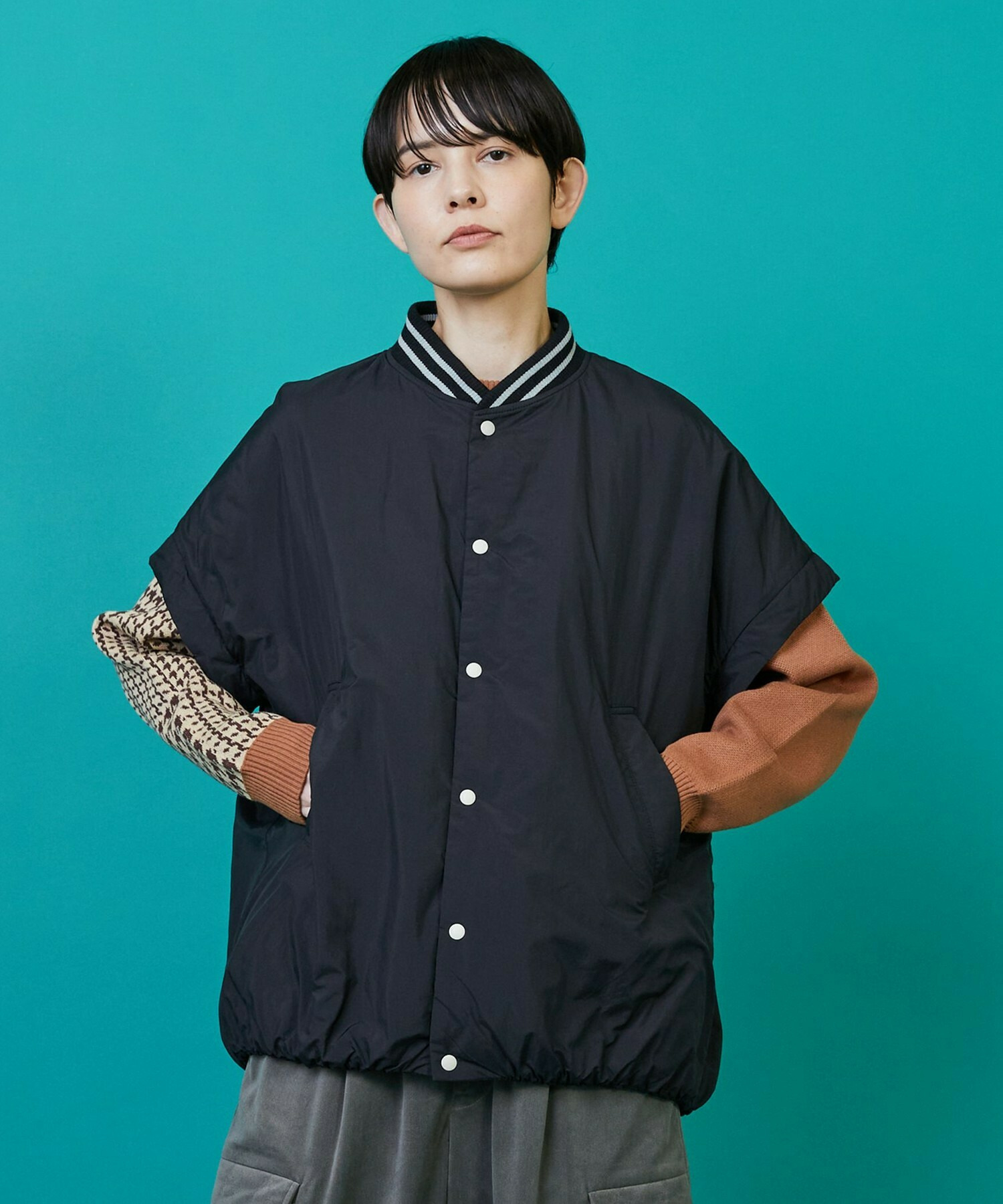 【FRAPBOIS】ツーウェイコート ブルゾン 詳細画像 ブラック 17