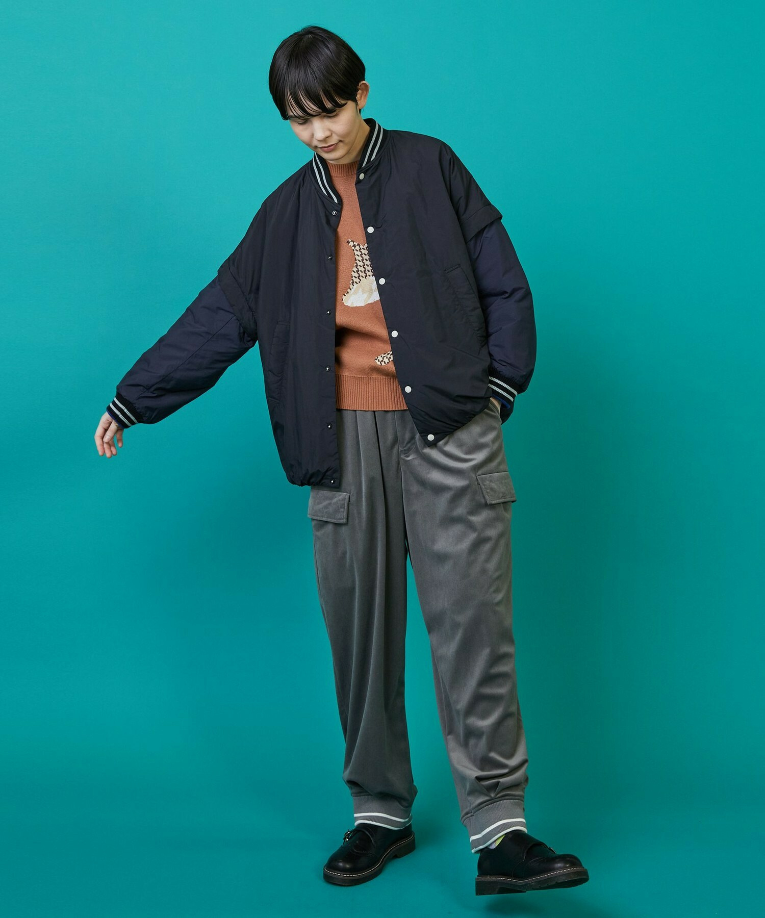 【FRAPBOIS】ツーウェイコート ブルゾン 詳細画像 ブラック 18