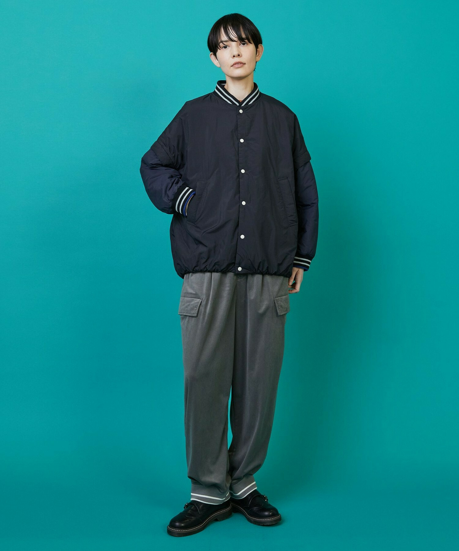 【FRAPBOIS】ツーウェイコート ブルゾン 詳細画像 ブラック 21