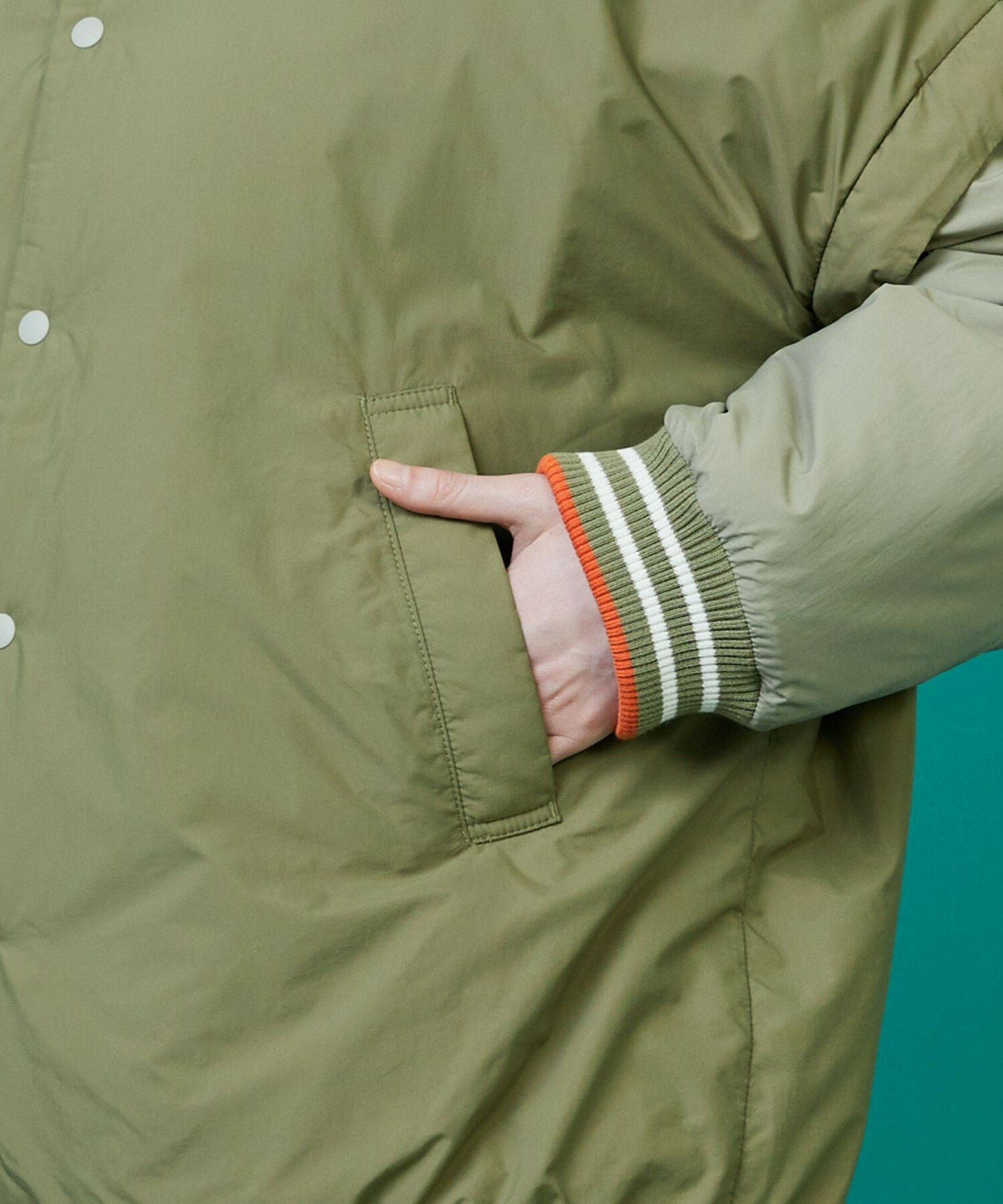 [FRAPBOIS] Two-Way Coat Blouson Detailed Image Black 4