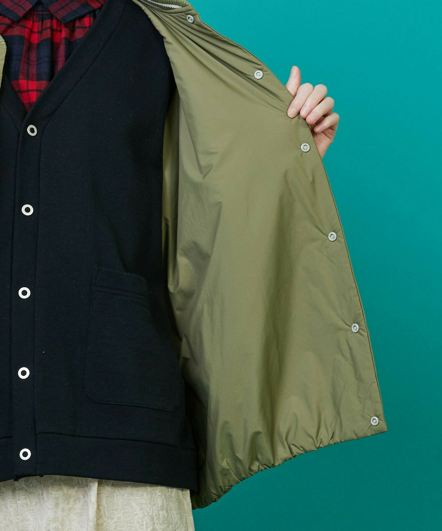 【FRAPBOIS】ツーウェイコート ブルゾン 詳細画像 ブラック 5