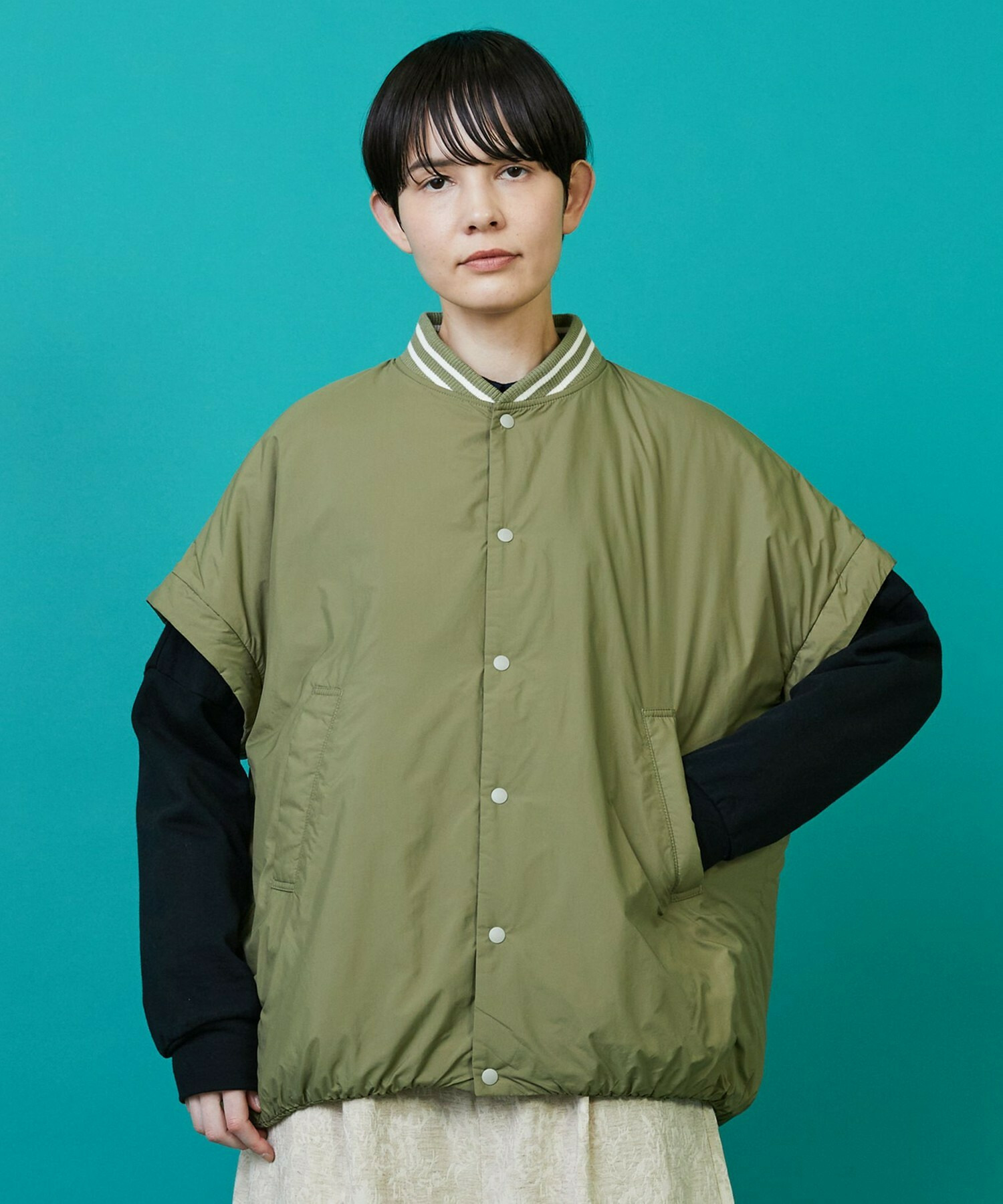 【FRAPBOIS】ツーウェイコート ブルゾン 詳細画像 ブラック 6