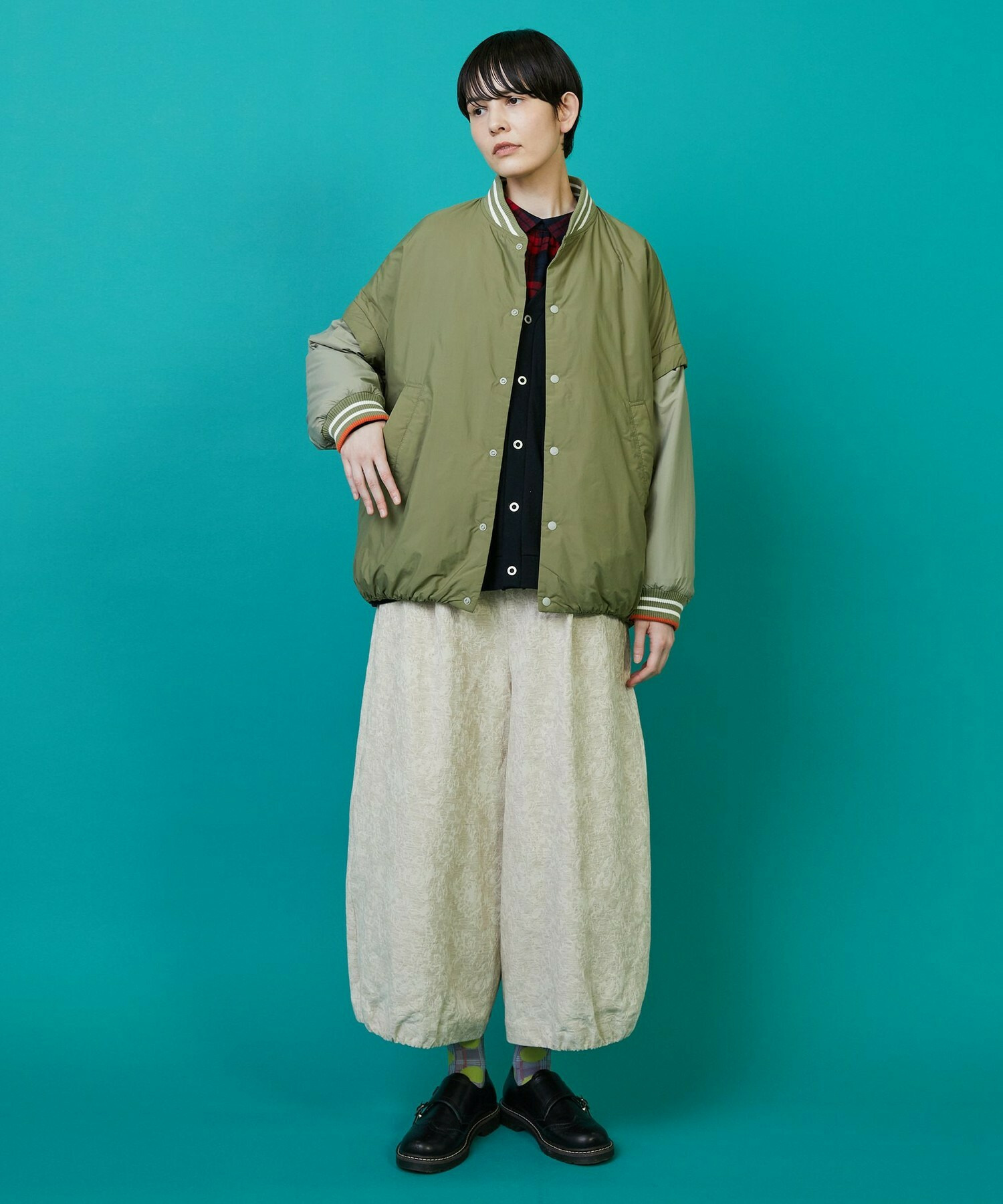 【FRAPBOIS】ツーウェイコート ブルゾン 詳細画像 ブラック 9