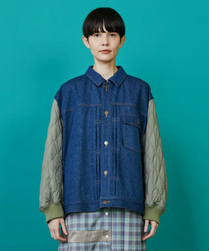 【FRAPBOIS】デニキルト ブルゾン 詳細画像 ブルー 1