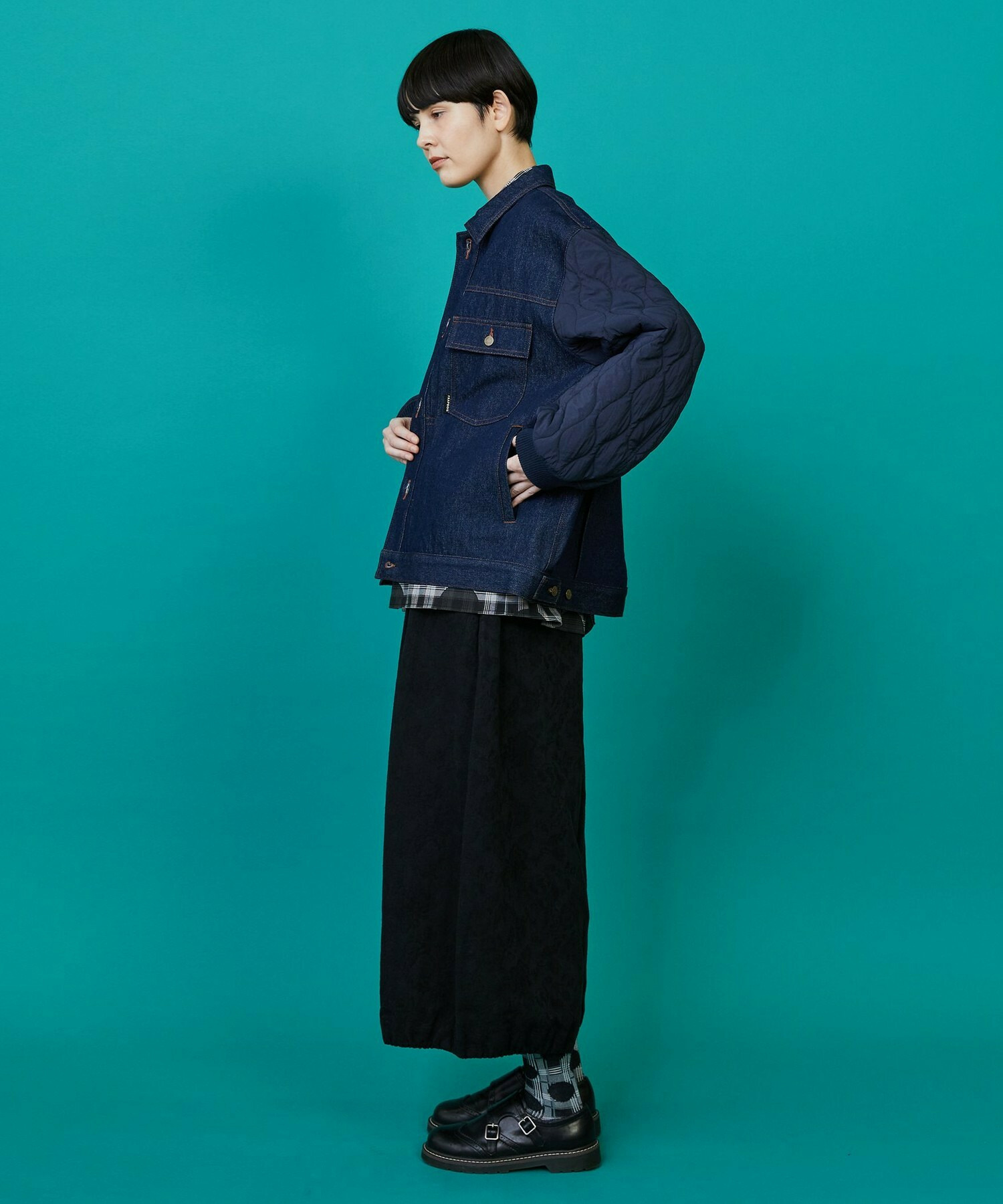 【FRAPBOIS】デニキルト ブルゾン 詳細画像 ネイビー 14